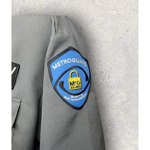 Metro Guard Men's Size Security XL Button Front Grey Liberty Uniform Shirt - Picture 4 of 6